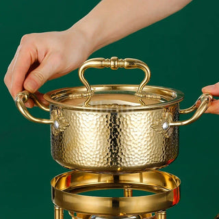 304 Stainless steel alcohol furnace Special pot for small hot pot Single One person Liquid solid pot cookware cooking pots set