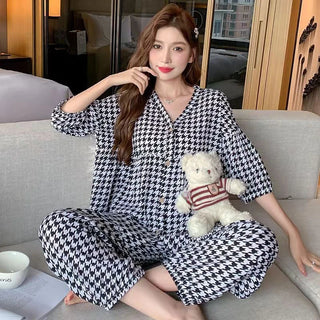 National Style Silk Pajamas Set
