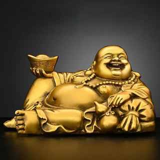 Copper Buddha Ornaments Laughing Sculptures