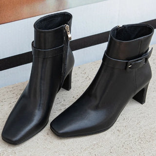 Women's Designer Buckle Ankle Boots