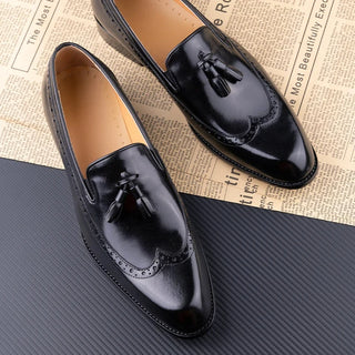 Genuine Cowhide Handmade Businessmen Loafers
