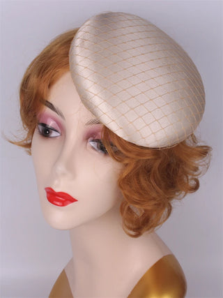 Flower Fascinators Hats Party Wedding Women Satin Pillbox Cap Elegant Ladies Church Occasion Race Millinery Feather Hair Access