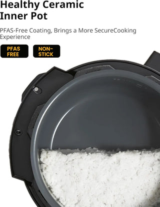 Pressure Cooker 6 Quart with 13 Cooking Functions, Olla de Presion Non-Stick Pot Yogurt Maker Rice Cooker Slow Cooker Sauté Stea