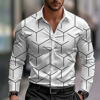 Men's Business Casual Long Sleeved Shirt