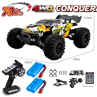 SCY 1:16 70KM/H or 50KM/H 4WD RC Car with LED Remote Control Cars High Speed Drift Monster Truck for Kids Vs Wltoys 144001 Toys