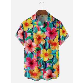 Hawaii Holiday Party Style Floral Shirt