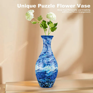 3D Puzzle Vase Flower Porcelain Design DIY Assembly Educational Toy Home Decoration House Arrangement Warming Christmas Gift Toy
