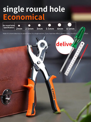 Multi-function Punch Pliers Round Hole Oval Hole DIY Tool Watchband Strap Household Leathercraft Leather Belt Hole Punch Plier