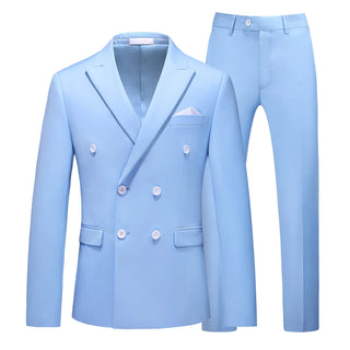 S-6XL Blazer Pants Men's Double-breasted Suit Jacket and Trousers Men's Casual Business Suits Groom's Wedding Dress Party Tuxedo
