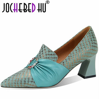Comfortable Deep Mouth Thick Heel Shoes