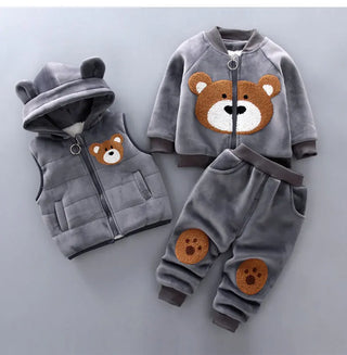 Toddler Boys Cartoon Hooded Coats Sets