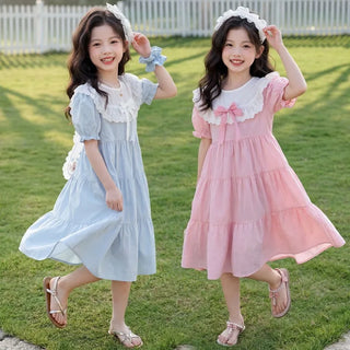 Princess Lace Flower Trim Cake Dress