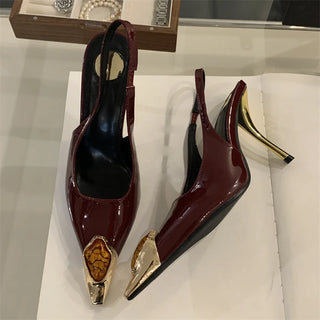 Elegant Design Pointed Toe Slingbacks Sandals