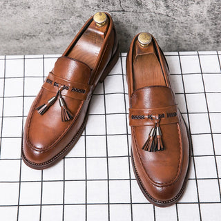 Pointed Casual Fringed Slip-on Shoes