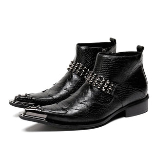 Elegant Genuine Leather Luxury Ankle Boots