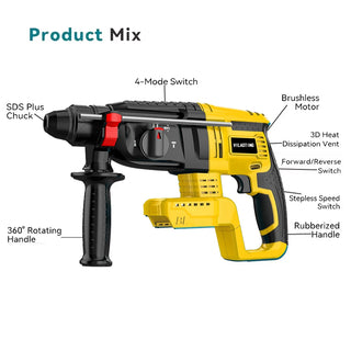 High-Power Cordless Rechargeable Hammer Drill