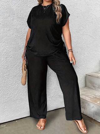 Clothing Female Casual Set 5xl Summer Suit Soft Tshirt and Pant Sets Plus Size 2 Piece Sets Women Outfit Wholesale Dropshipping