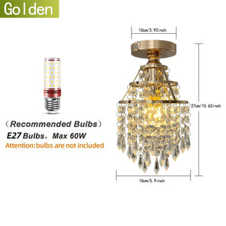 Artificial Crystal Ceiling Lighting Fixtures