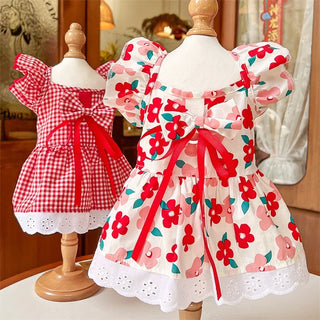 Cute Print Princess Flying Sleeve Dress