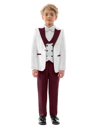 Formal Stylish Elegant Jacquard 3Pics Suit