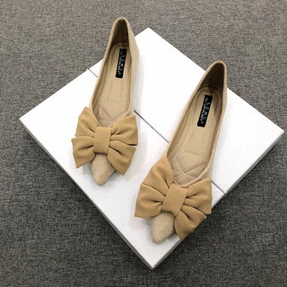 Velvet Flock Leather Flat Shoes