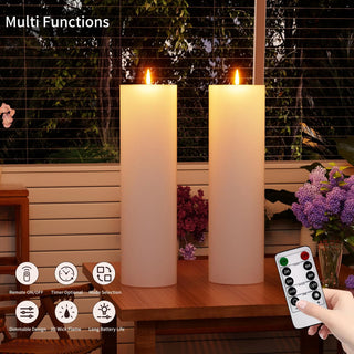 Large Flickering LED Flameless Candles
