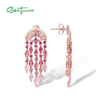 Sapphire Ruby Ombre Raindrops Earrings - Epictzar Intl.