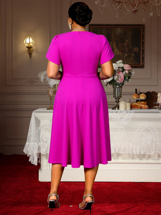 Office Wear Waist Buckle Dress