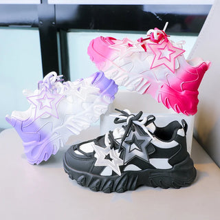 Star Decoration Breathable Chunky Sneakers