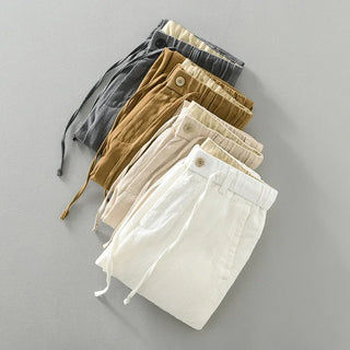 Elastic Waist Trousers Casual Breathable Pants