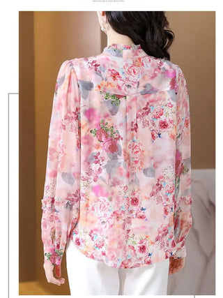Stylish Floral Chiffon Blouse