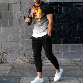 Men's Sports Short Sleeve Set
