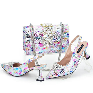 Italian Rhinestone Shoe & Bag Set