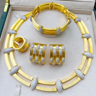 Classics 4pcs 2 Rows Jewelry Set