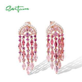 Sapphire Ruby Ombre Raindrops Earrings - Epictzar Intl.