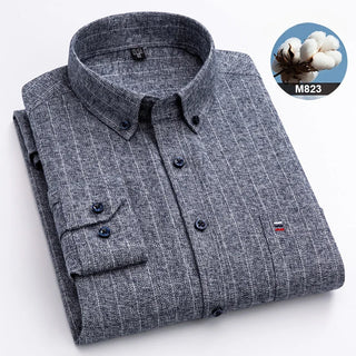 Single Pocket 100% Cotton Plaid Shirt