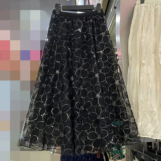 Vintage Embroidery Ethnic Style Party Skirt
