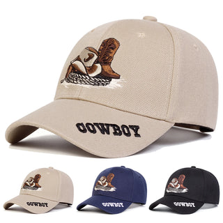 Unisex COWBOY Letter Embroidery Baseball Caps Spring Autumn Outdoor Adjustable Casual Hats Sunscreen Hat