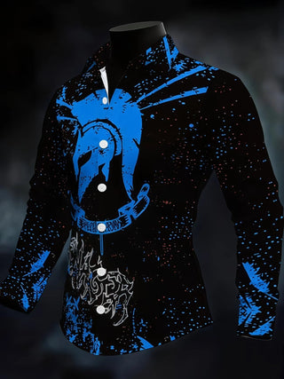 Men's Luxury 3D Print Long Sleeve Shirt - Epictzar Intl.