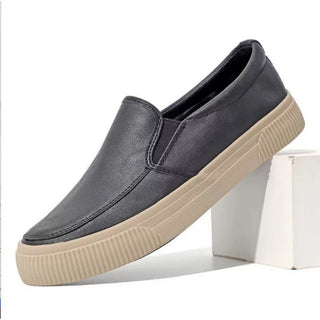 Leather Casual Shoes Shallow Slip-on Men Loafers Fashion Sewing Male Flats Outdoor Walking Shoe 2024 New Breathable Sports Shoes