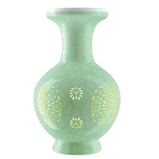 Puzzle Flower Vase Light Porcelain Design DIY 3D Assembly Educational Toy Home Decoration House Arrangement Warming Gift Adults