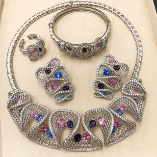 Plated Italian Designer Jewelry Set