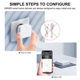 GIRIER Tuya ZigBee Gateway Hub Plug-in Type Multi-mode ZigBee Bluetooth Gateway Bridge for Smart Home Automation Work with Alexa