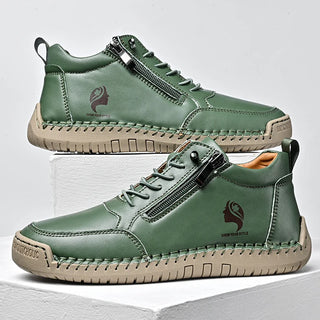 Luxury Brand Women Casual Shoes Genuine Leather Women Boots Zip Lightweight Walking Sneakers Handmade Breathable Loafers Size 43