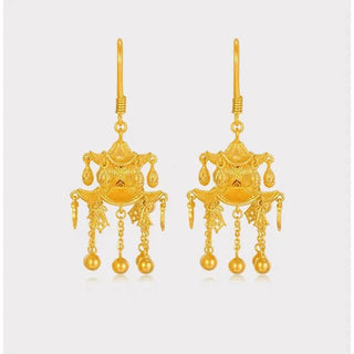 Women's 24K Gold Two - Tone Lantern Earrings - Epictzar Intl.