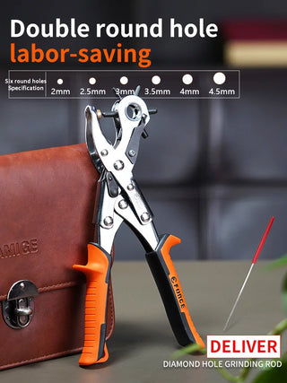 Multi-function Punch Pliers Round Hole Oval Hole DIY Tool Watchband Strap Household Leathercraft Leather Belt Hole Punch Plier