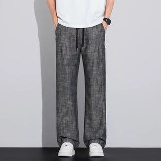 Men Breathable Linen Blend Baggy Pants