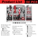 56pcs box red