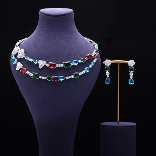 Luxury Sparkling Crystal Jewelry Set