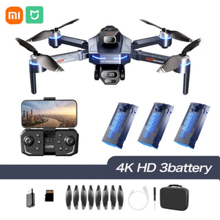 Xiaomi GT8 Drone 4K Professional HD Camera Aerial FPV Avoiding Obstacle 3Battery Large Screen Remote Control Folding RC Drone